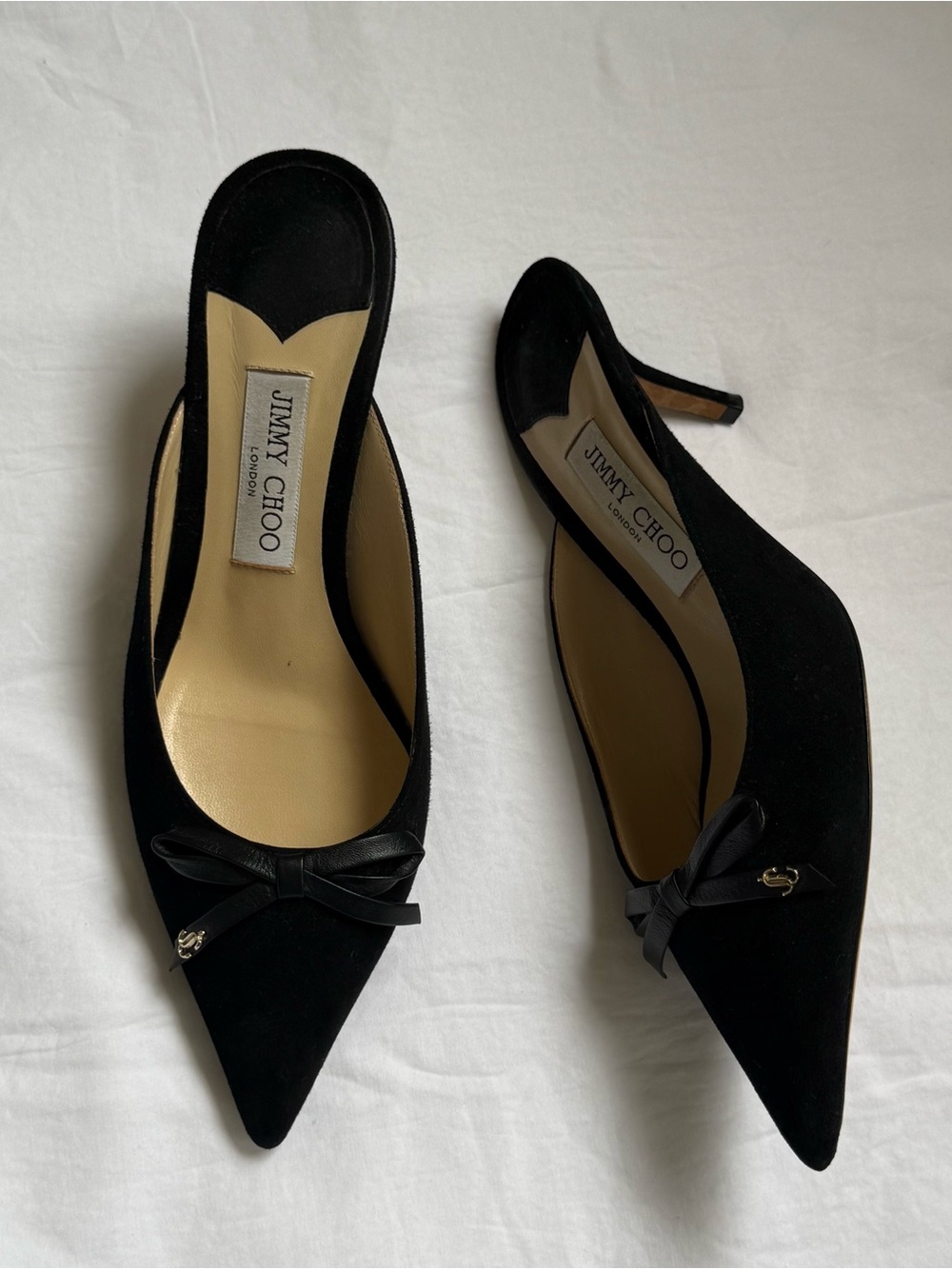 Jimmy Choo Black Pointed-Toe Heels